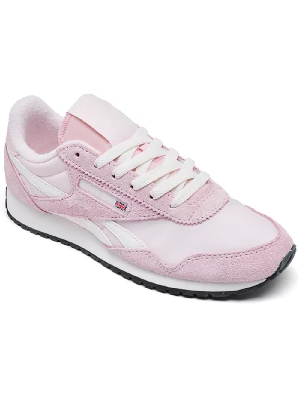 Reebok Pink and White Retro Runner Sneaker